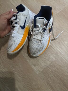 Nike White Navy Yellow Running Sneakers